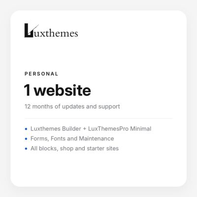 Luxthemes Builder – Personal